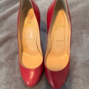 LAST CHANCE!!! Pink Christian Louboutin Red Heeled Pumps
